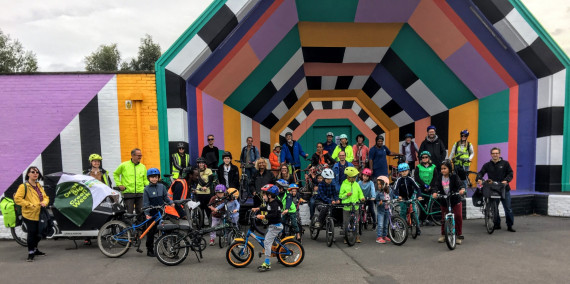 Group photo from Haringey Cycling Campaign's recent family ride