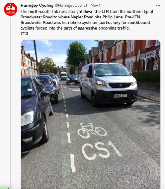 Haringey Cycling on Twitter re Bruce Grove Twitter